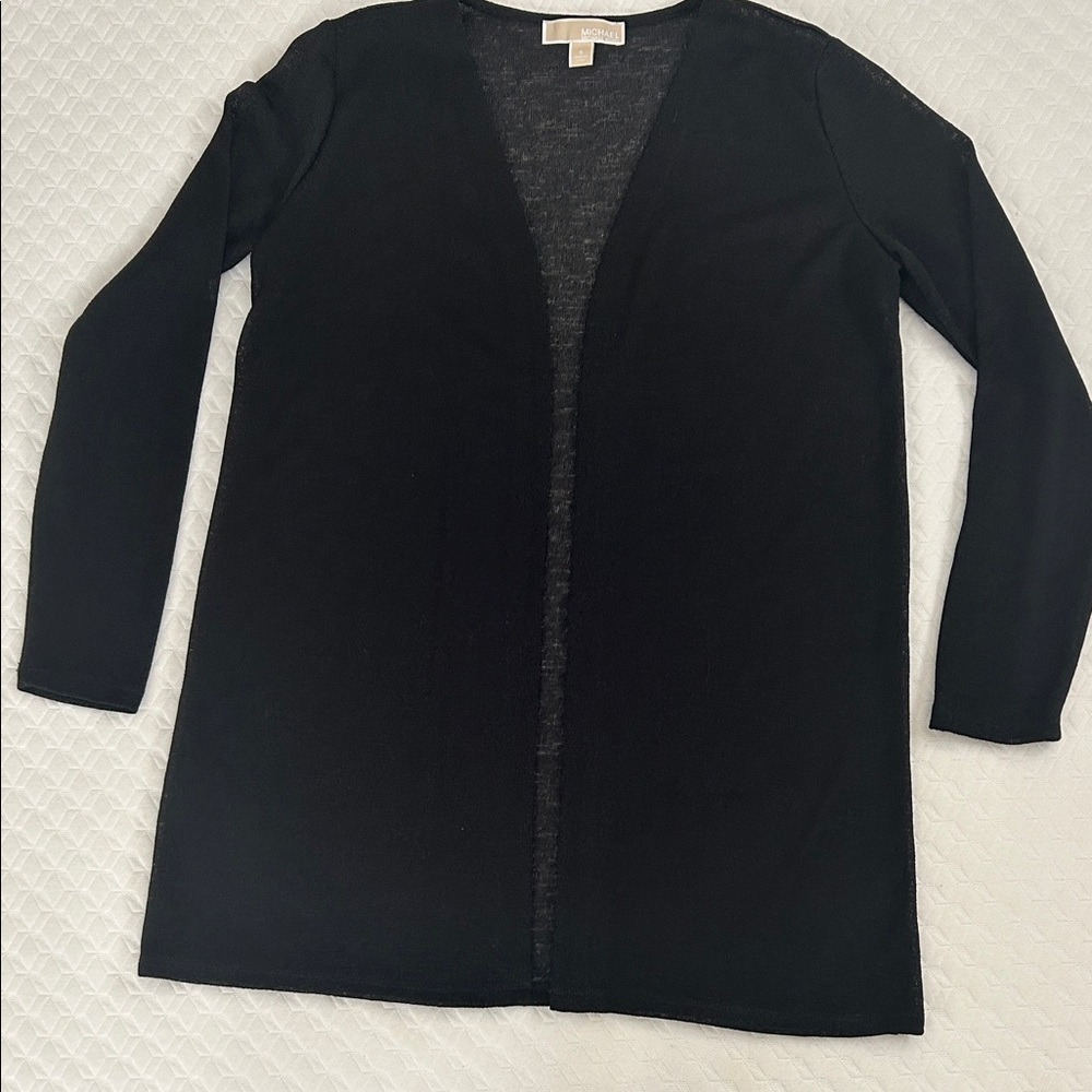 Michael Kors Black Open-Front Cardigan
